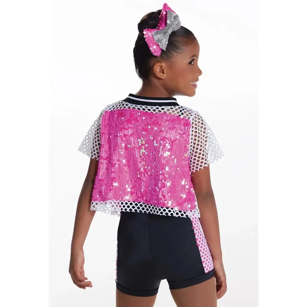 Pre-Owned Dance Costume Weissman 14190 Intermediate Child Blue Jazz